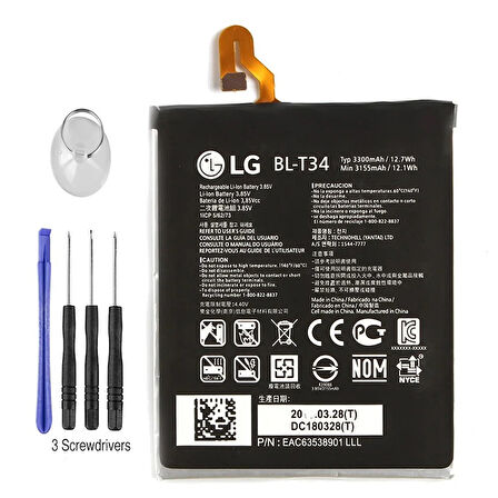 Lg V30 Pil Batarya H930 BL-T34 Batarya Pil ve Tamir Seti