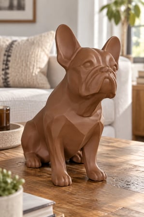Fransız Bulldog Figürlü Dekoratif Biblo - 19cm