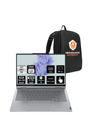 ThinkBook 14 G5 IAU Ultra 7 255U 96GB 4TB SSD 14" WUXGA W11P İkisi Bir Arada Notebook