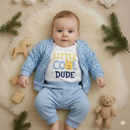 laura baby Aydino Yağmurluklu 3 lü erkek bebek takım