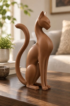 Kedi Anıtı Figürlü Dekoratif Biblo