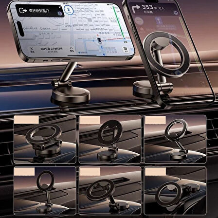 Lopard 360 Derece Dönebilen Düz Zemin Araç Telefon Tutucu