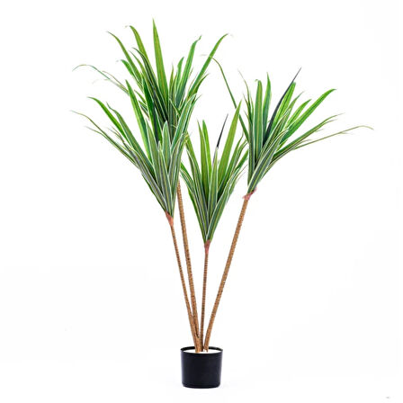 Reyo Yapay Dracaena Ağacı Gerçek Dokulu 3 Dallı 120 Cm