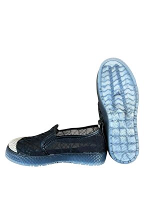 Dantelli Düz Kadın Babet SİYAH