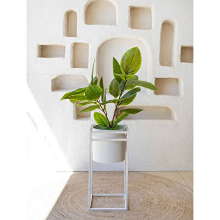 Reyo 90cm Ficus Altissima Gerçek Dokulu Yapay Ağaç Yeşil