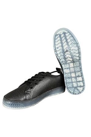 Bağcıklı Kadın Spor Ayakkabı SİYAH