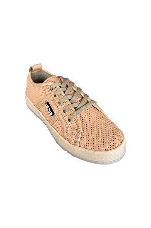 Bağcıklı Kadın Spor Ayakkabı BEJ