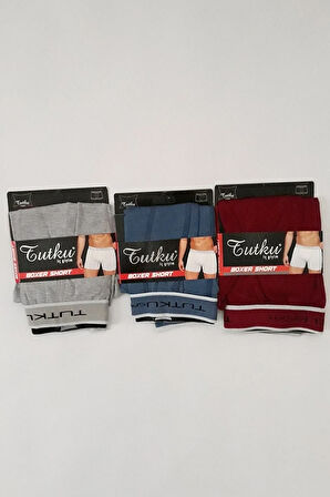 Erkek Likralı Elastan Spor Karışık Renk 6'lı Paket %34 Pamuklu Boxer