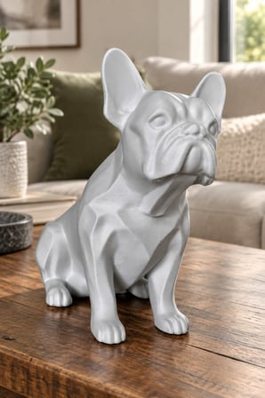 Fransız Bulldog Figürlü Dekoratif Biblo - 19cm