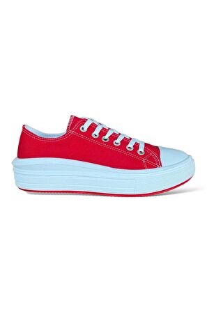 Unisex Keten Spor Ayakkabı KIRMIZI