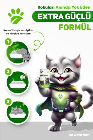 Pawcarbon Kedi Kumu Koku Giderici Aktif Karbon 310 gr