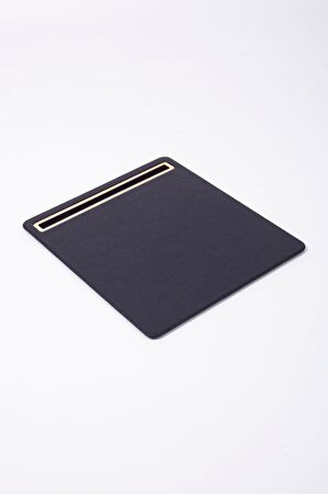 Turgut Office Deri Mousepad Siyah Gold Detaylı