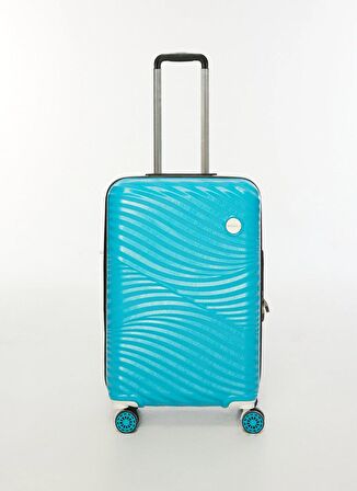 Nasa U.s Turkuaz Unisex 40x65x26 cm Orta Boy Çekçekli Sert Valiz SAHARA