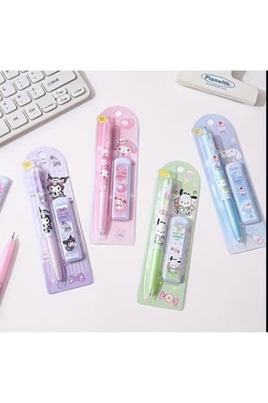 Sanrio Karakter Baskılı Basmalı Uçlu Kalem Seti – 0.5 mm Kawaii Kırtasiye Okul Setleri 1 adet