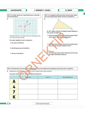 6. Sınıf Tüm Dersler Konu Özetli Yazılı Hazırlık Seti 1 ve 2. Dönem