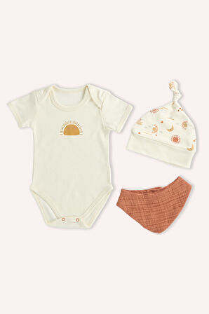 Unisex Çocuk 3'LÜ SET Ekru