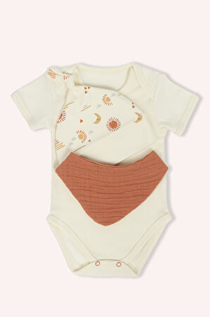 Unisex Çocuk 3'LÜ SET Ekru