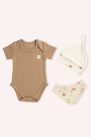 Unisex Çocuk 3'LÜ SET Kahverengi