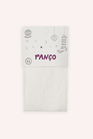 Kız Çocuk Pamuklu Külotlu Çorap Ekru