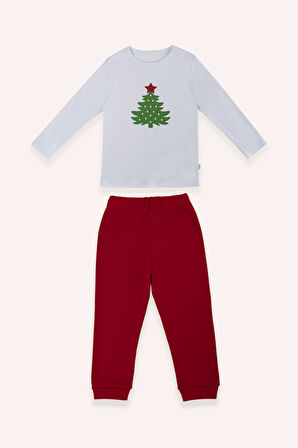 Unisex Çocuk Pijama Takımı Kırmızı