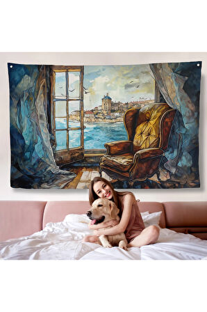 Deniz Manzarası ve Koltuk Duvar Örtüsü-7262