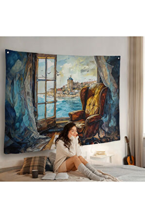 Deniz Manzarası ve Koltuk Duvar Örtüsü-7262