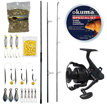 YekOutdoor Profesyonel Göl Oltası Seti Prologic C-Series 13FT 390 cm 3.5 lb 3 Parça&Dam Quick Runshift 3A 6000 FS 2+1BB IGSP Olta Makinesi