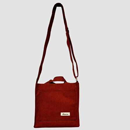 Uretti - Esin 8534 - Tote Bag  Kadın Omuz Çantası - Kiremit