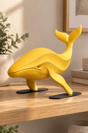 Balina Figürlü Dekoratif Biblo - 22cm Büyük Boy