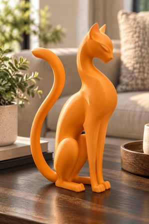 Kedi Anıtı Figürlü Dekoratif Biblo