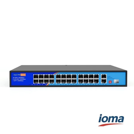 24 Port 10/100/1000 Poe Switch IO-SF24021G