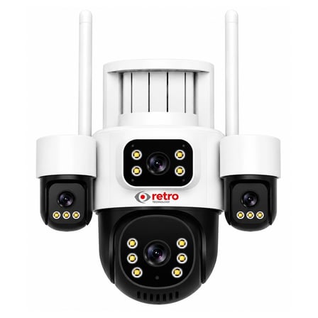 Retro X134 4+2 MP 4 Lens Wi-Fi Kamera - 3 PTZ Hareketli Güvenlik Kamerası
