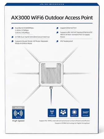Wi-Fi 6 Dış Ortam Access Point IO-HW3000B