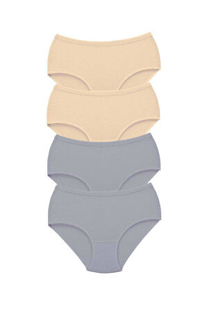 4 Adet Tutku Kadın Yüksek Bel Bato Kalın Lastik Külot S8