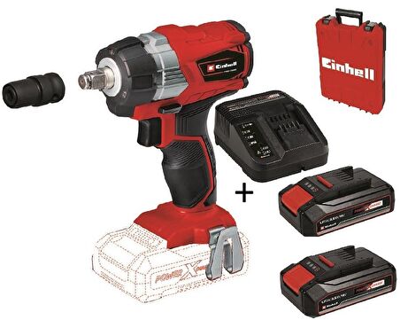 Einhell TE-CW 18 Lİ BL  Akülü Şarjlı Somun Sıkma Kömürsüz + 2*2.5 Ah Starter Kit + Çanta