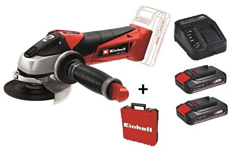 Einhell TE-AG 18/115 Li  Akülü Avuç Taşlama + 2 x 2.5 Ah Starter Kit + Çanta