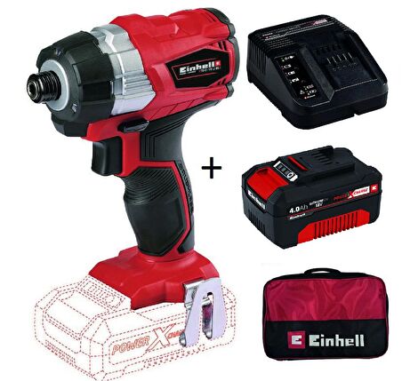 Einhell TE-CI 18 LI BL 4 Ah Tek Akülü Darbeli Vidalama Seti