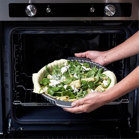  KitchenAid Gri Tart/Kiş Kalıbı 28 cm Yapışmaz Kaplama ile Kolay Temizlik ve Dayanıklılık Sunar