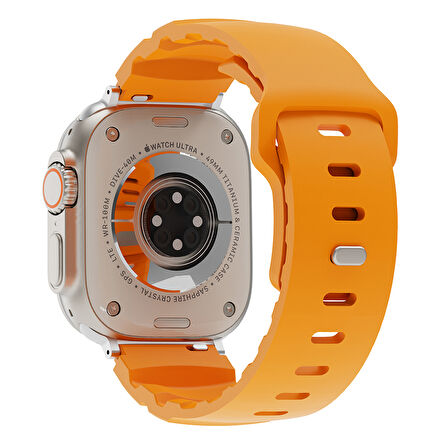 Apple Uyumlu Watch Seri 10-11 (46mm) Kordon 2/3/4/5/6/se/7/8/9 (44-45-49mm) KD-143 Silikon Kordon