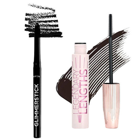 Avon Legendary Lengths Maskara Glimmersticks Blackest Black Göz Kalemi Seti