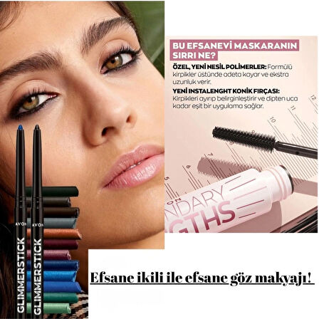 Avon Legendary Lengths Maskara Glimmersticks Blackest Black Göz Kalemi Seti