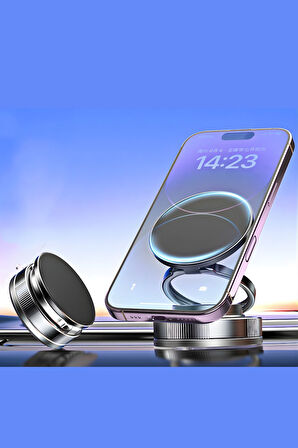 Lopard Vakum Özellikli 360° Dönebilen Magnetik Telefon Tutucu — Güçlü Tutunma, Hızlı Montaj