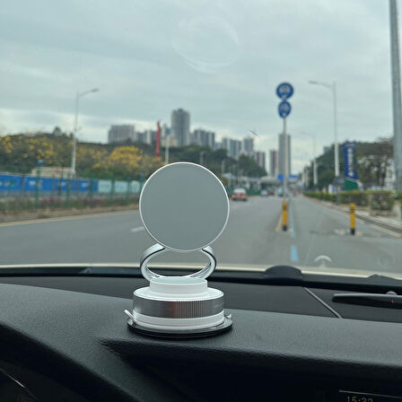 Lopard Vakum Özellikli 360° Dönebilen Magnetik Telefon Tutucu — Güçlü Tutunma, Hızlı Montaj