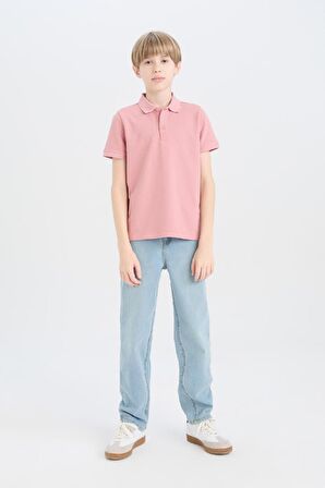 DeFacto Erkek Çocuk Basic Düz Kısa Kollu Polo Tişört D7797A825SMPN111