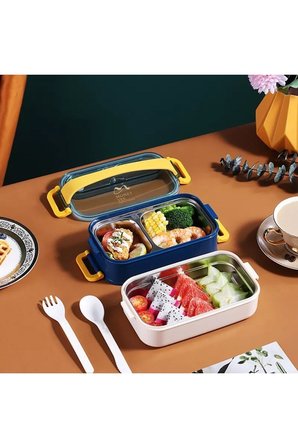 Vagon Karma Çelik Lunch Box Yemek Kutusu (Beslenme Kutusu) 1400 Ml Xc-462