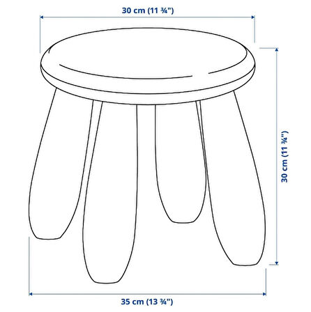 IKEA Mammut Çocuk Taburesi, Sarı