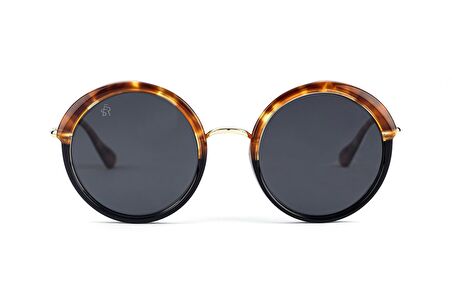 Freesbee Fresno Asetat Unisex Güneş Gözlüğü - GOLD TIGRIS ORANGE BLACK