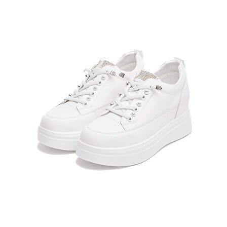 Yüksek Taban Bağcıklı Kadın Sneaker 