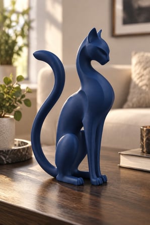 Kedi Anıtı Figürlü Dekoratif Biblo