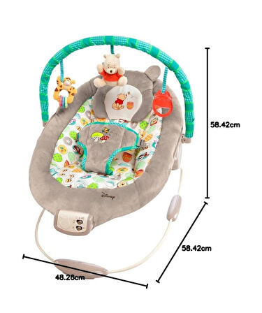 Bright Starts Winnie the Pooh Dots & Hunny Pots Sallanan Bebek Titreşimli Bebek Koltuğu